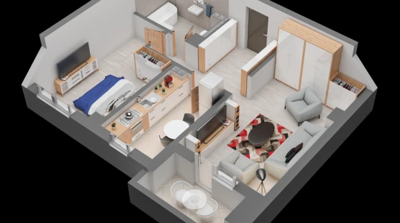 Oferta Apartament nou de vanzare 2 camere <span>decomandat</span> Dacia imagine 10
